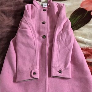 Girls pink wool jacket